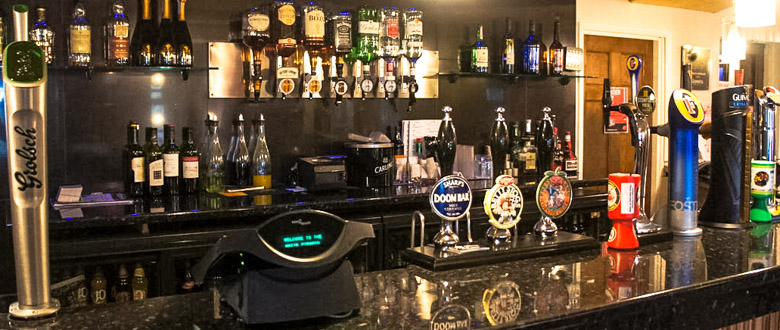 white pyramid bar